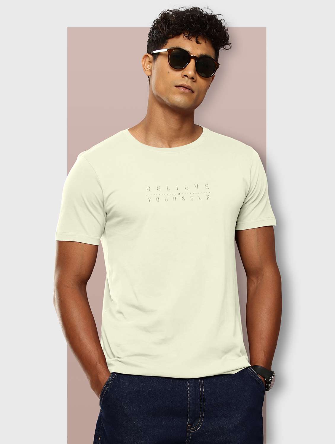 men chest print short sleeve regular fit t-shirt - 21978584 - Zoom Image - 0