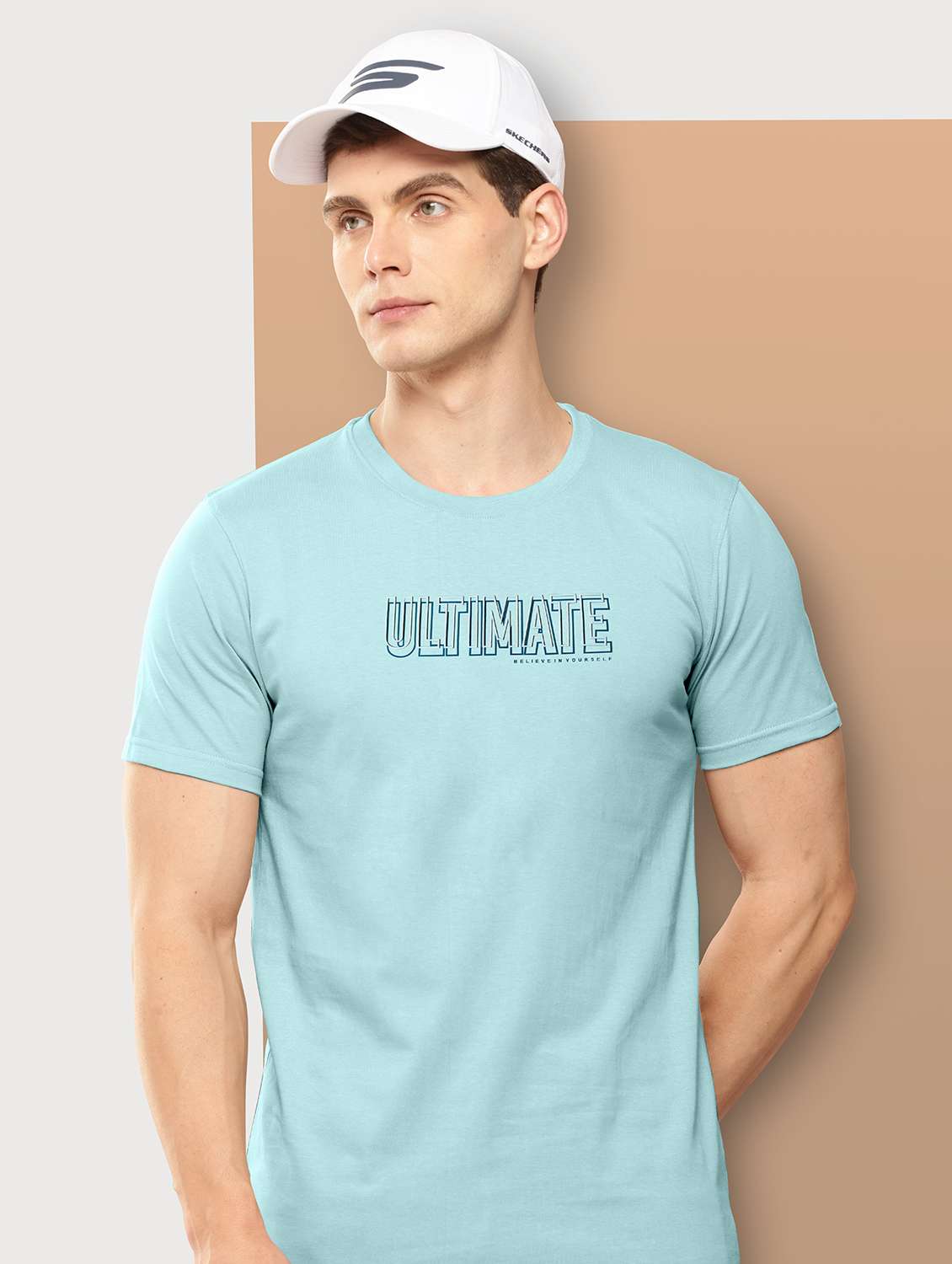 men chest print short sleeve regular fit t-shirt