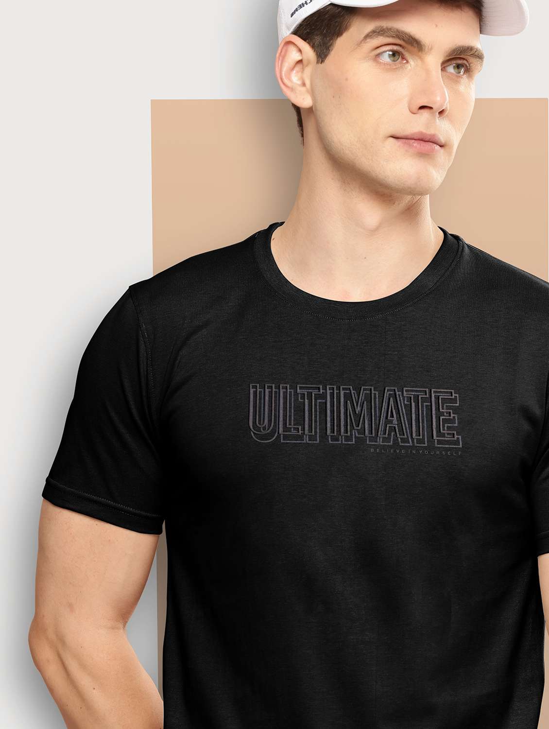 men chest print short sleeve regular fit t-shirt - 21978591 - Standard Image - 3