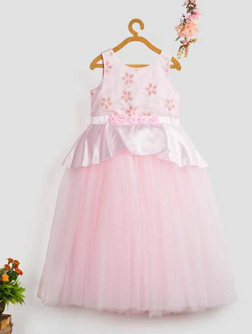 girls self designed sleeveless party gown - 21978612 -  Standard Image - 0