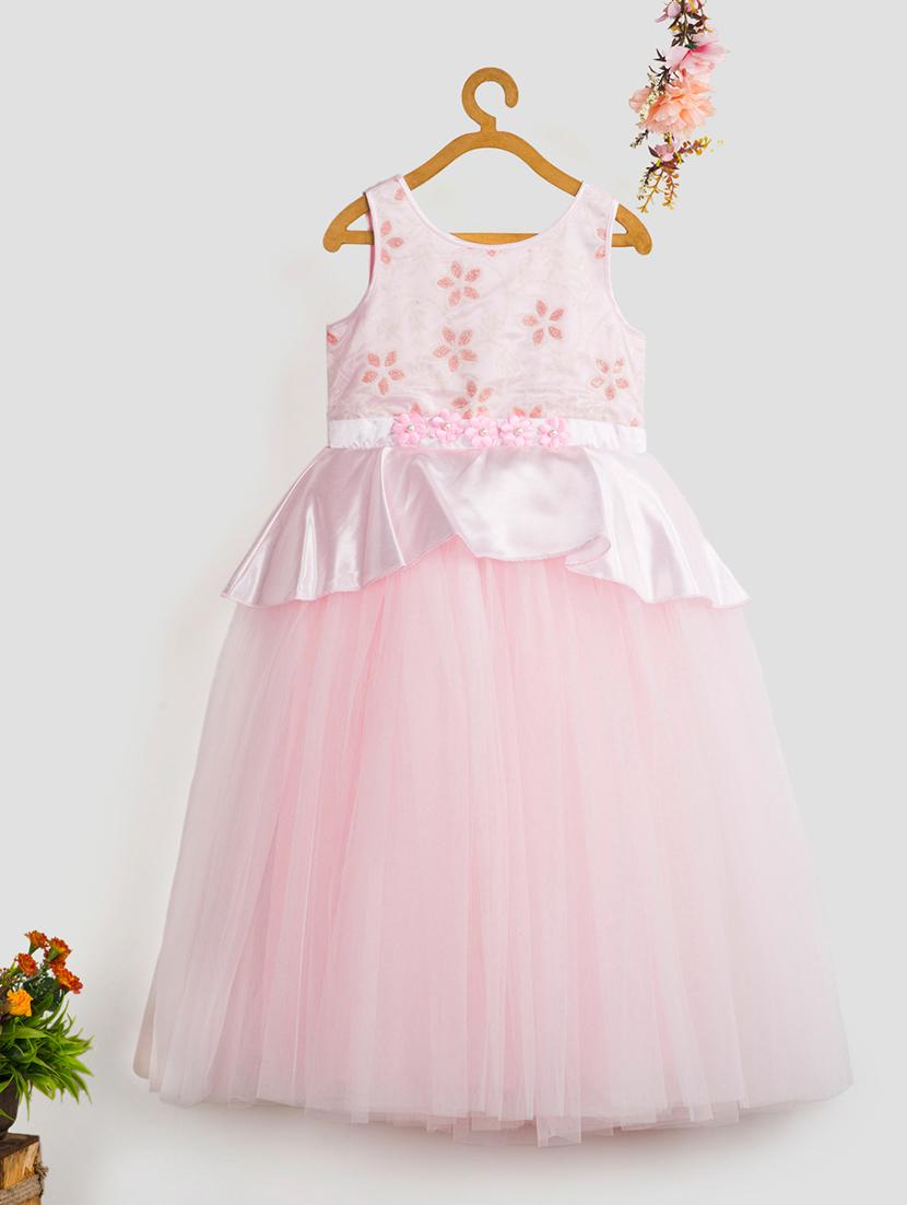 girls self designed sleeveless party gown - 21978612 -  Zoom Image - 0