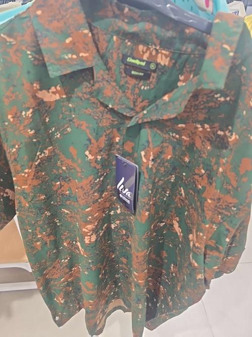 green rayon casual shirt - 21978878 - Standard Image - 0
