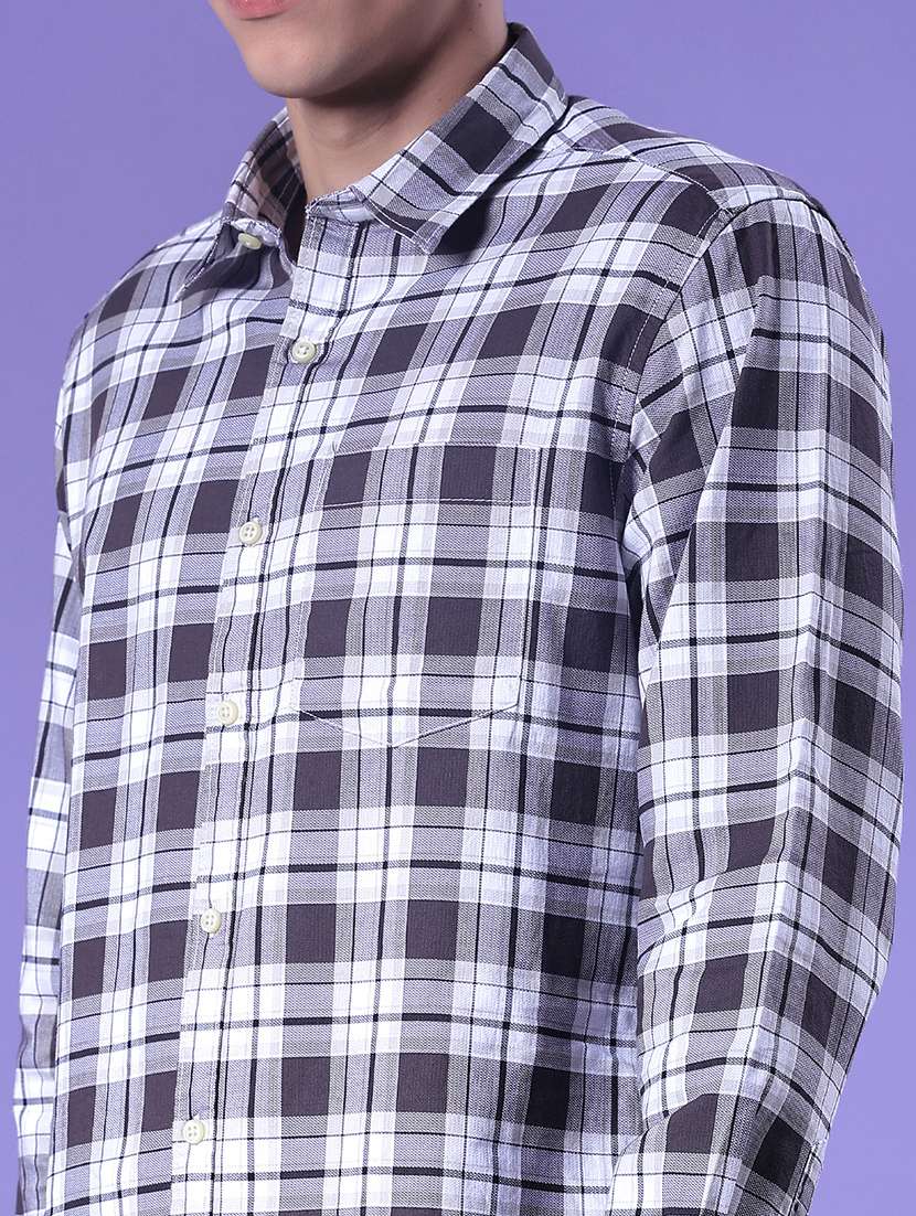 men checkered long sleeve regular fit casual shirt - 21978905 -  Standard Image - 5