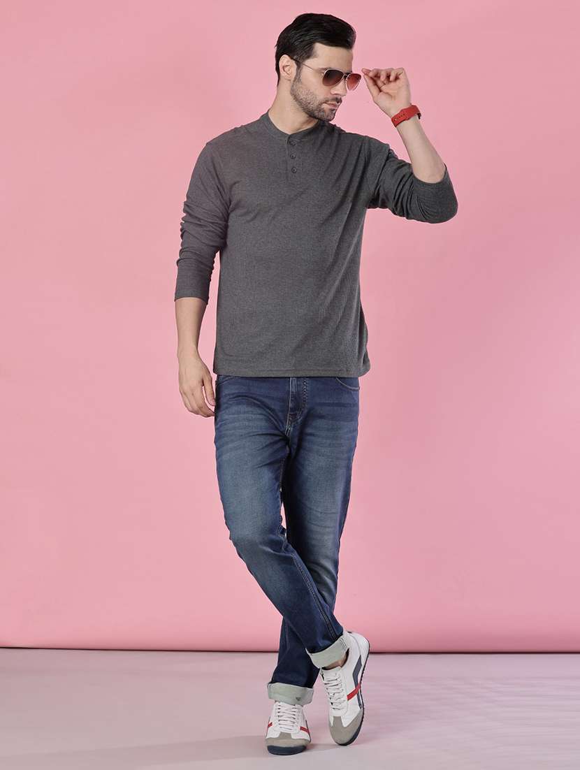 men solid long sleeve regular fit t-shirt - 21978954 -  Standard Image - 3
