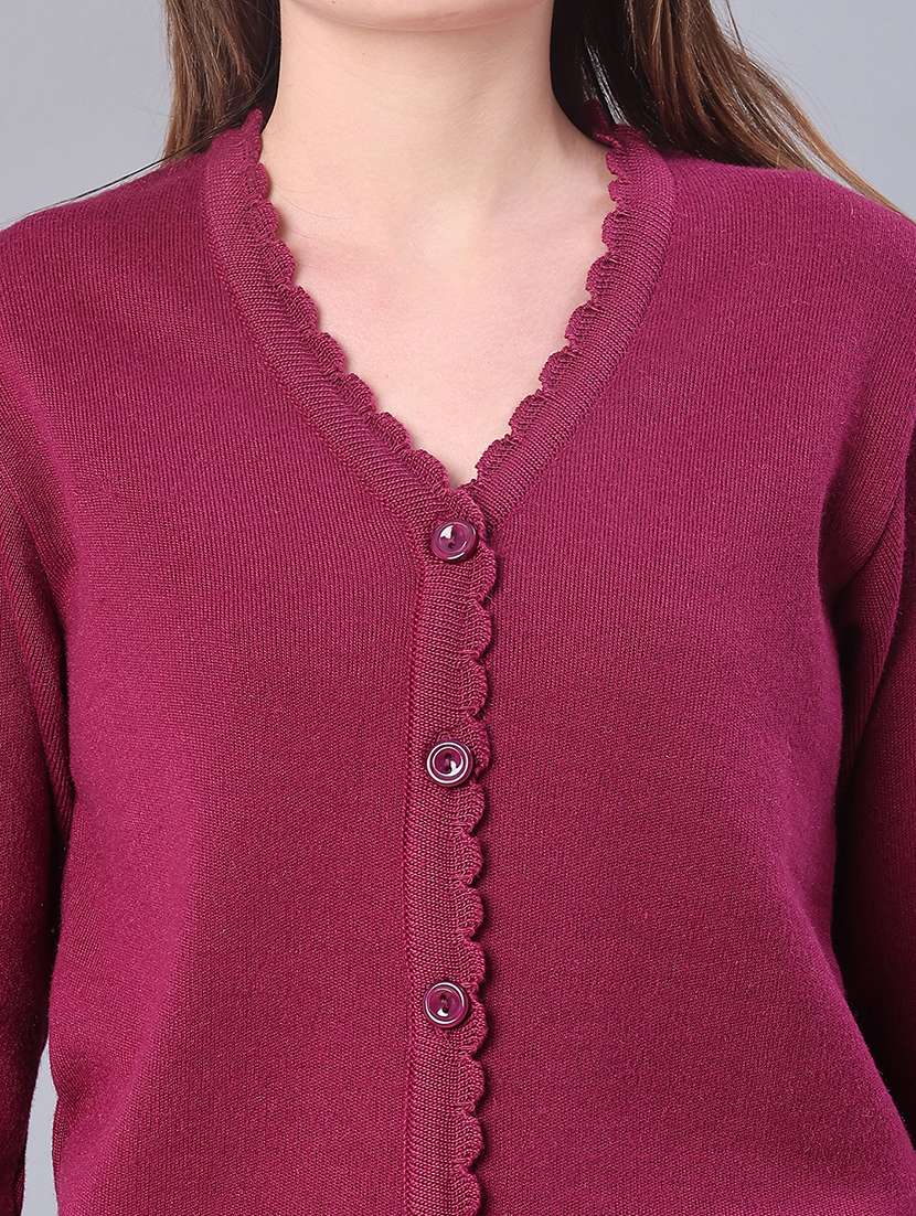 women solid long sleeve cardigan - 21978956 -  Standard Image - 5