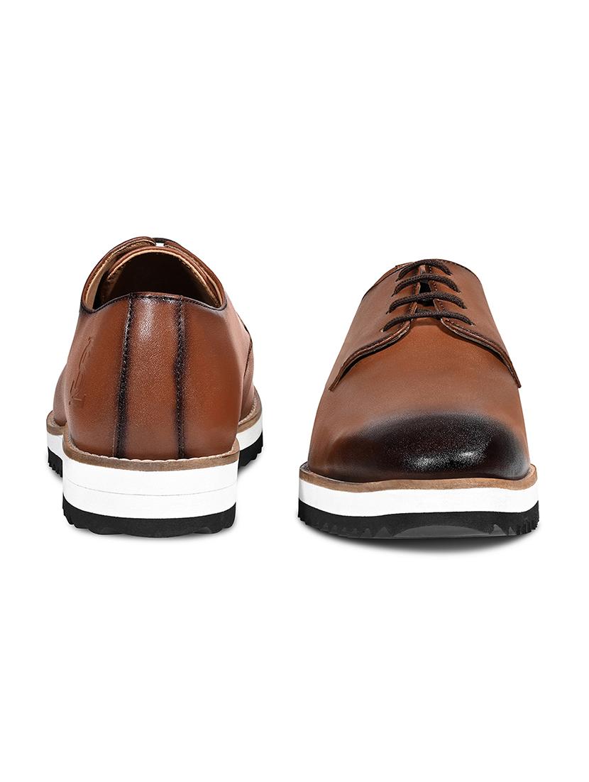 men tan lace-up derby - 21979009 - Standard Image - 3