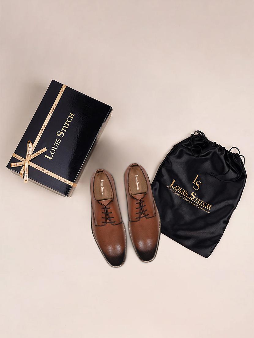 men tan lace-up derby - 21979009 - Standard Image - 5
