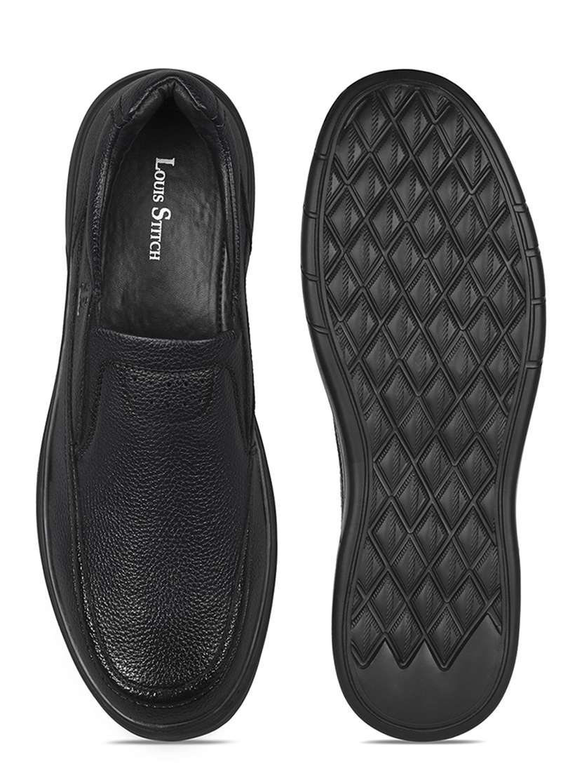 men solid slip on formal shoes - 21979018 -  Standard Image - 5