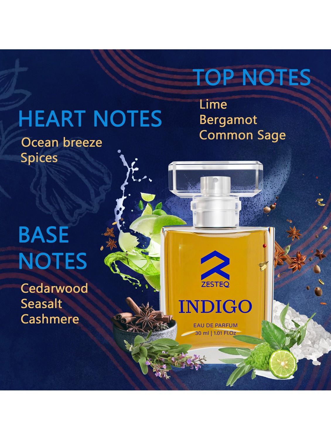zesteq indigo eau de parfum (30 ml) mysterious & alluring fragrance - 21979197 - Standard Image - 3