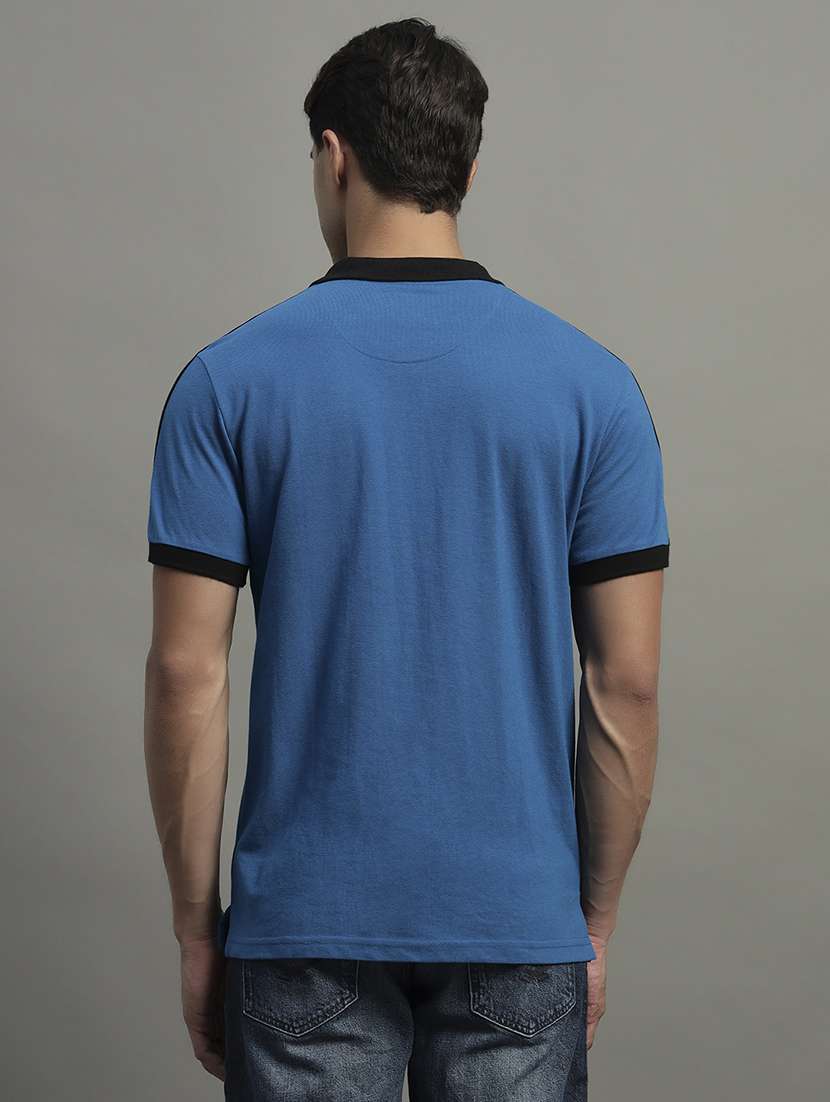 men color blocked short sleeve regular fit polo t-shirt - 21979238 -  Standard Image - 3