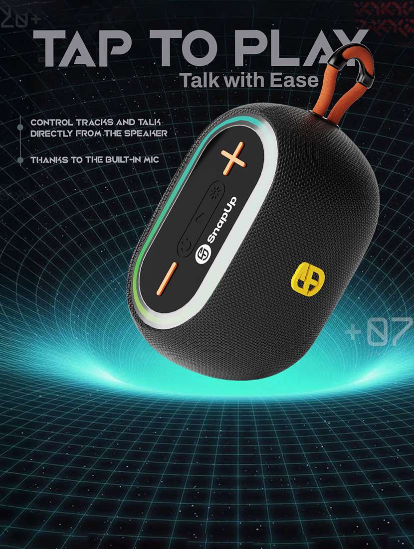 snapup groove vibe portable bluetooth speaker (groovy black) - 21979315 -  Standard Image - 3