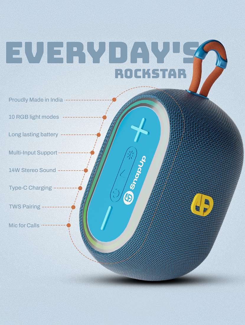 snapup groove vibe portable bluetooth speaker (vibing blue) - 21979316 -  Standard Image - 5