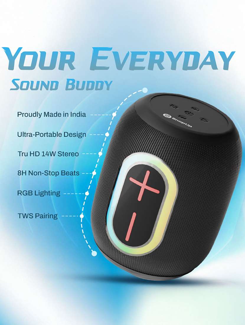 snapup groove bop portable bluetooth speaker (midnight black) - 21979317 -  Standard Image - 3