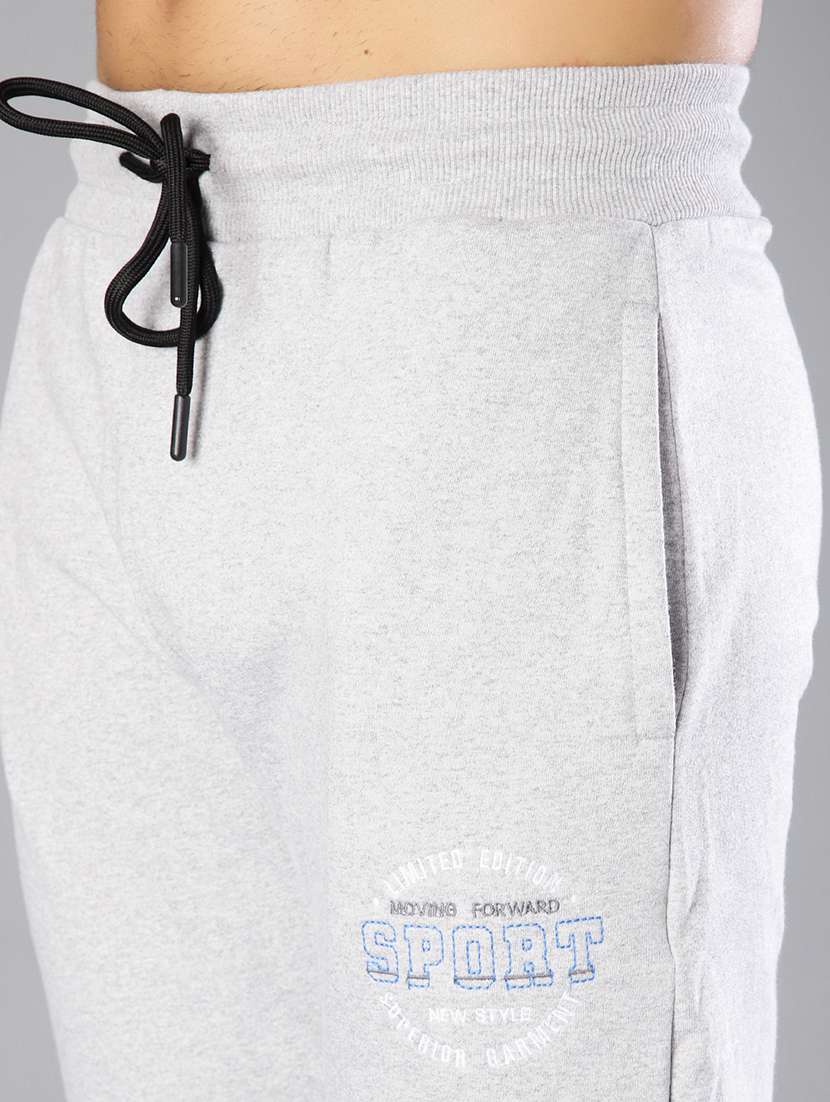 men melange mid rise full length track pant - 21979336 -  Standard Image - 3