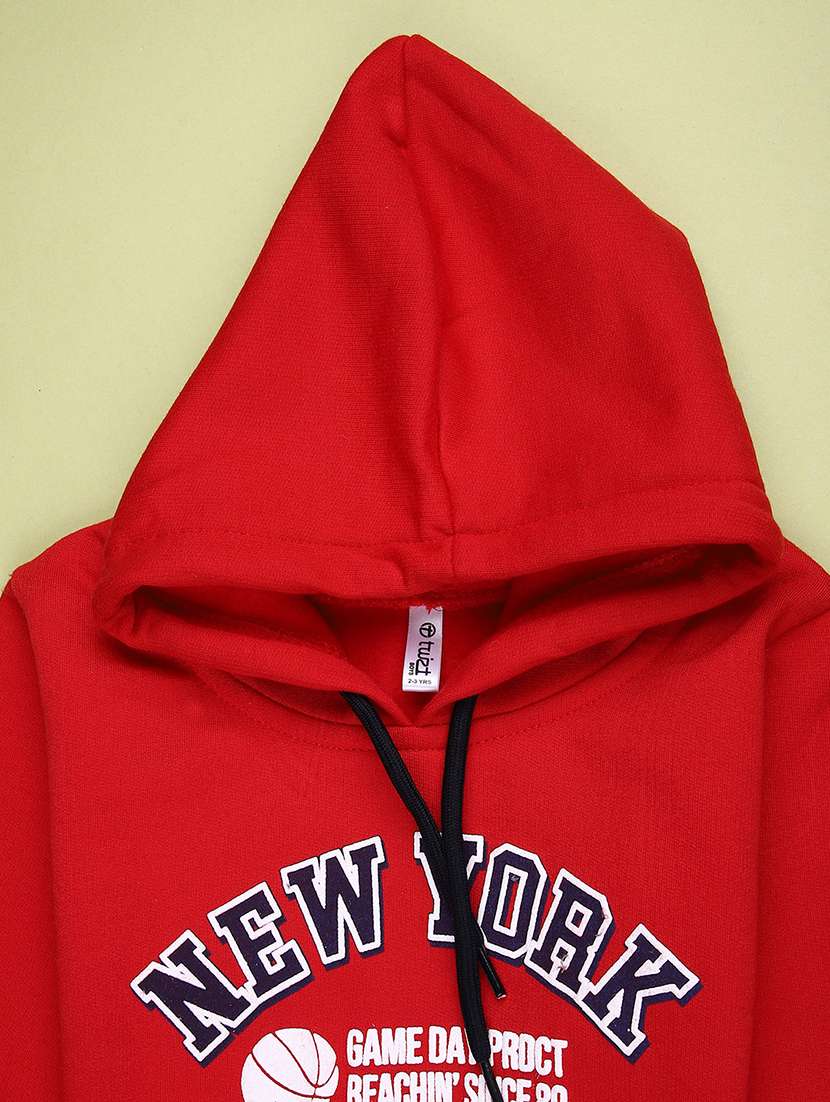 boys printed long sleeve hooded sweatshirt - 21979388 -  Standard Image - 3