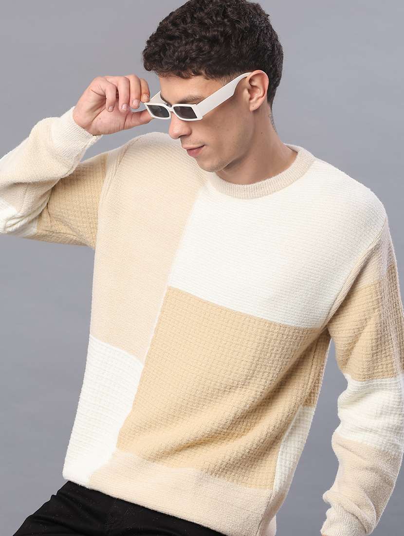 men self design long sleeve regular fit pullover  - 21979446 -  Zoom Image - 0