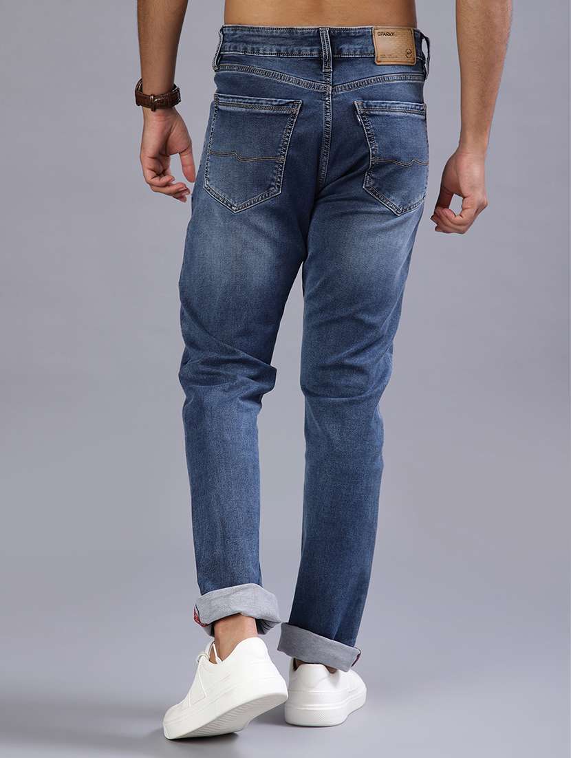 men washed mid rise full length jeans - 21979449 -  Standard Image - 3