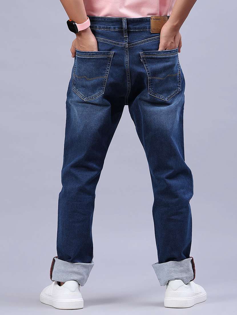 men washed mid rise full length jeans - 21979452 -  Standard Image - 3