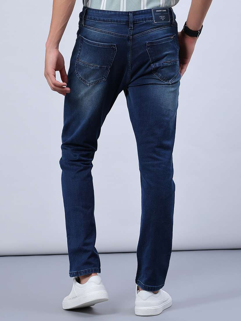 Men Washed Mid Rise Full Length Jeans - 21979454 -  Standard Image - 3