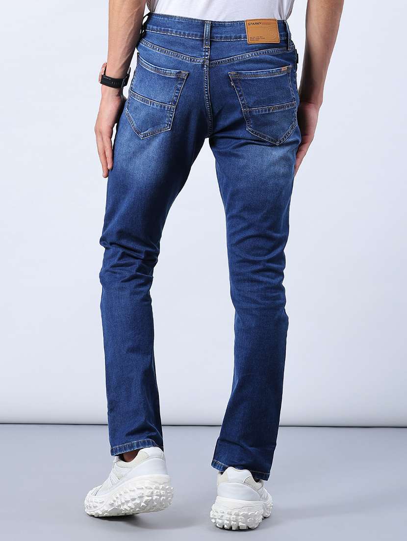 men washed mid rise full length jeans - 21979455 -  Standard Image - 3