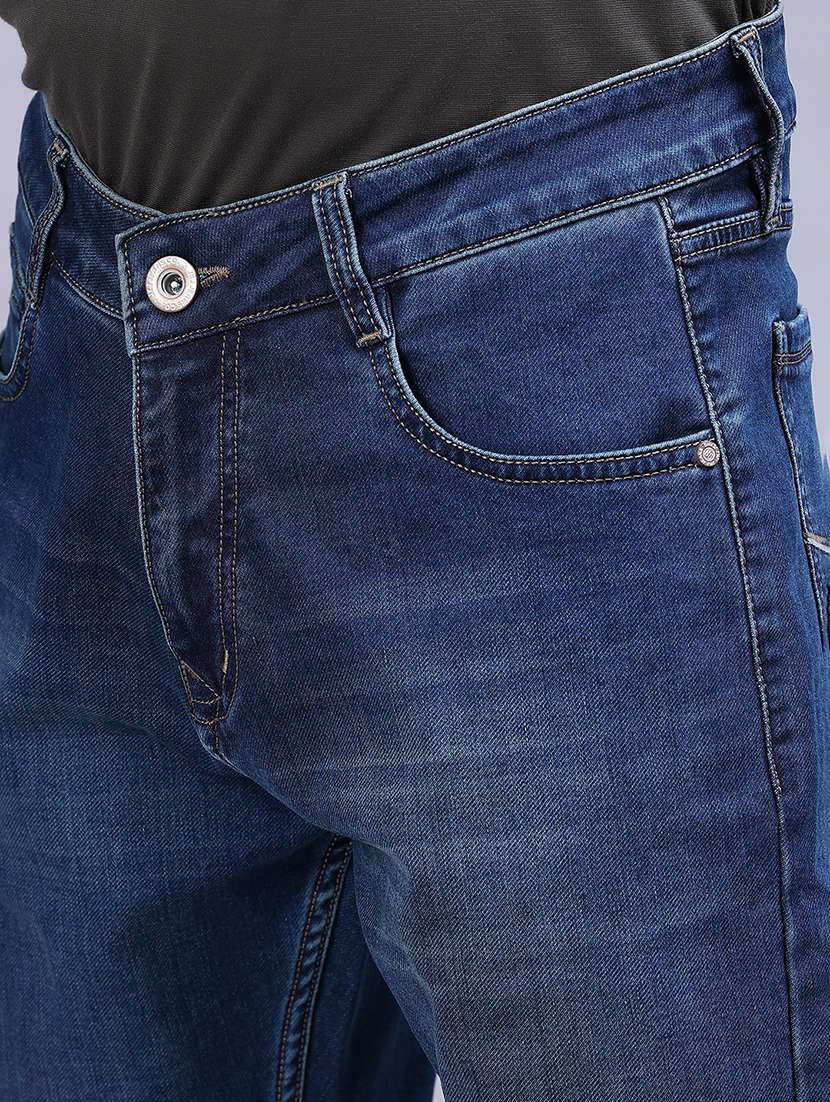 men solid mid rise tapered fit jeans - 21979459 -  Standard Image - 5