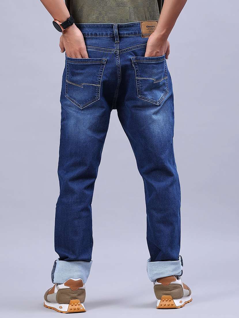 men washed mid rise full length jeans - 21979461 -  Standard Image - 3