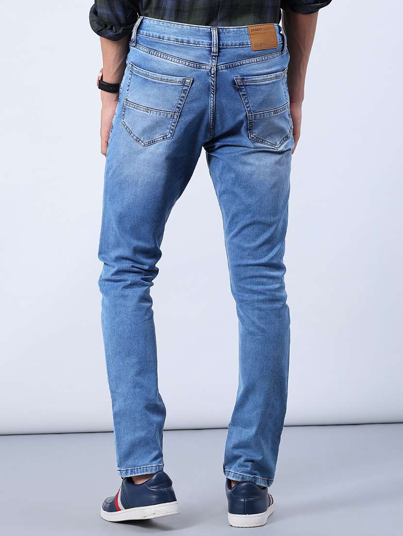 men washed mid rise full length jeans - 21979463 -  Standard Image - 3