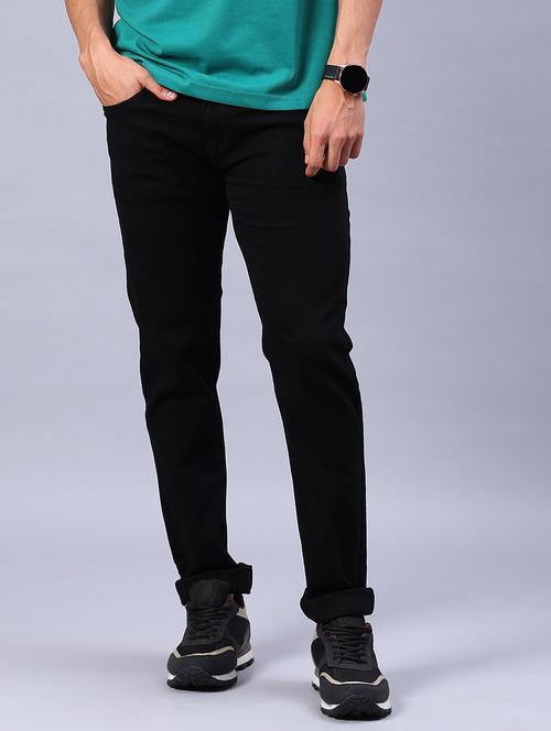 men plain mid rise full length jeans - 21979466 -  Standard Image - 0