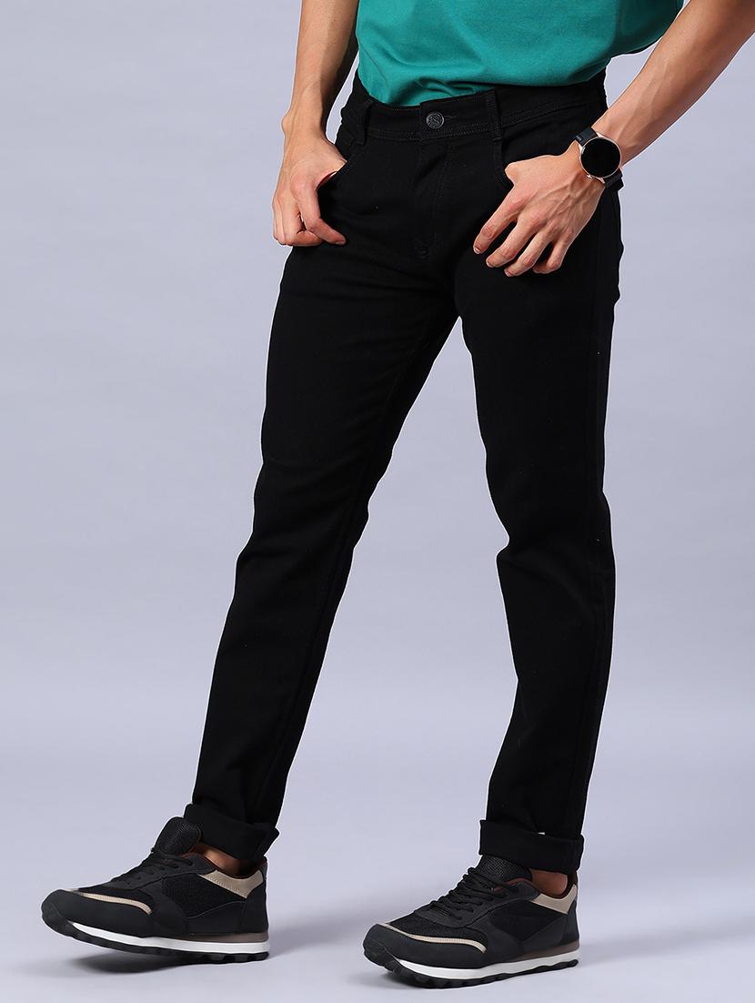 men plain mid rise full length jeans - 21979466 - Standard Image - 3