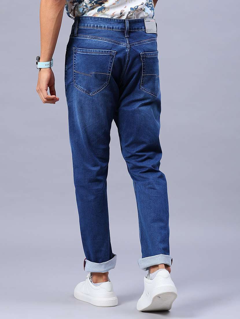 men washed mid rise full length jeans - 21979492 -  Standard Image - 3