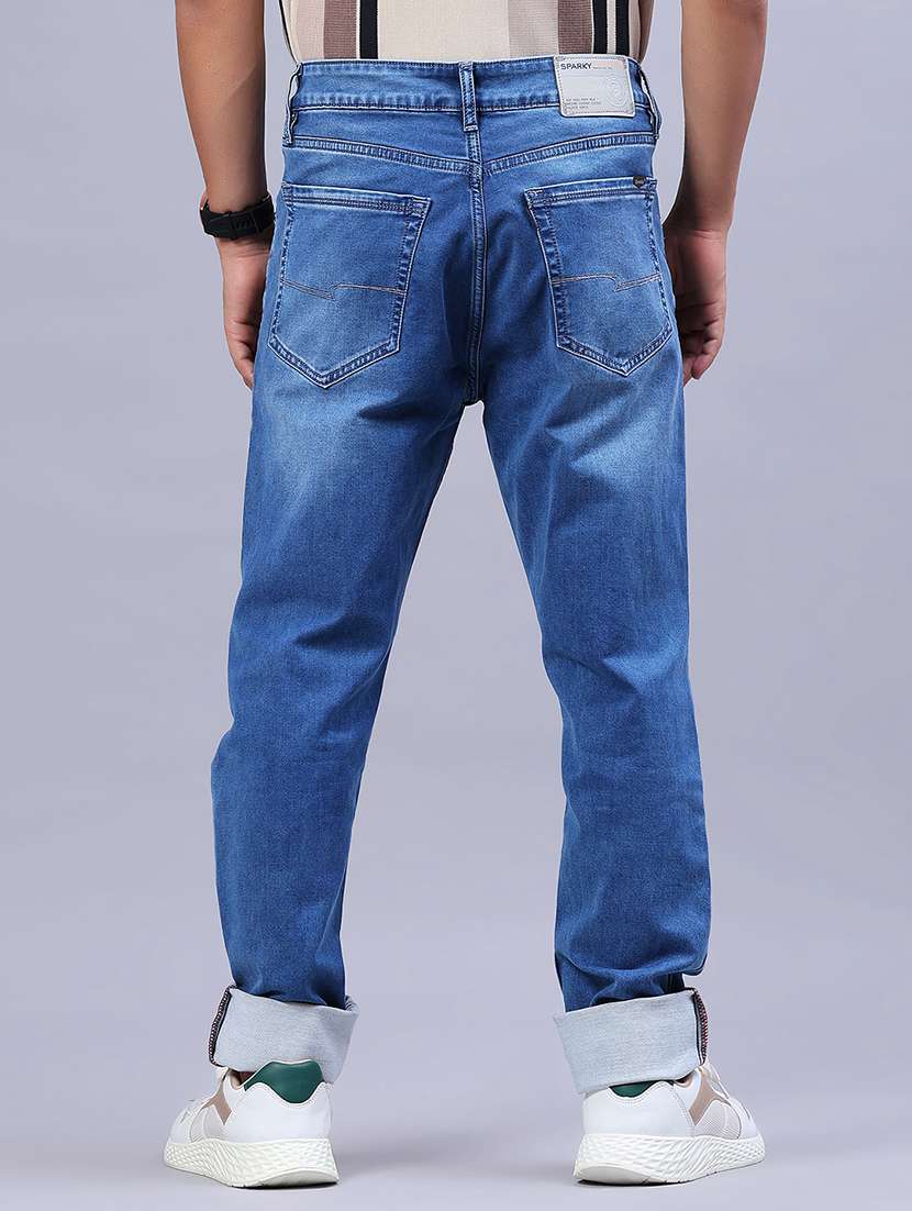 men washed mid rise full length jeans - 21979494 -  Standard Image - 3