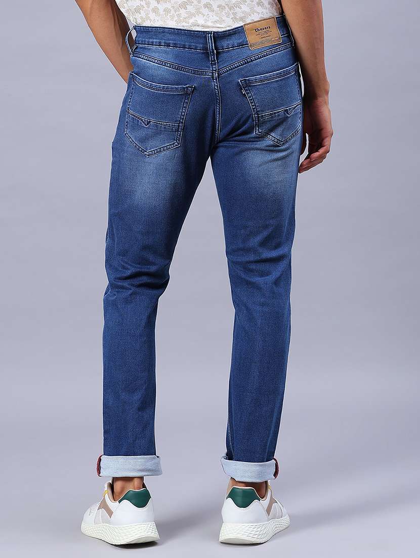 men washed mid rise full length jeans - 21979498 -  Standard Image - 3