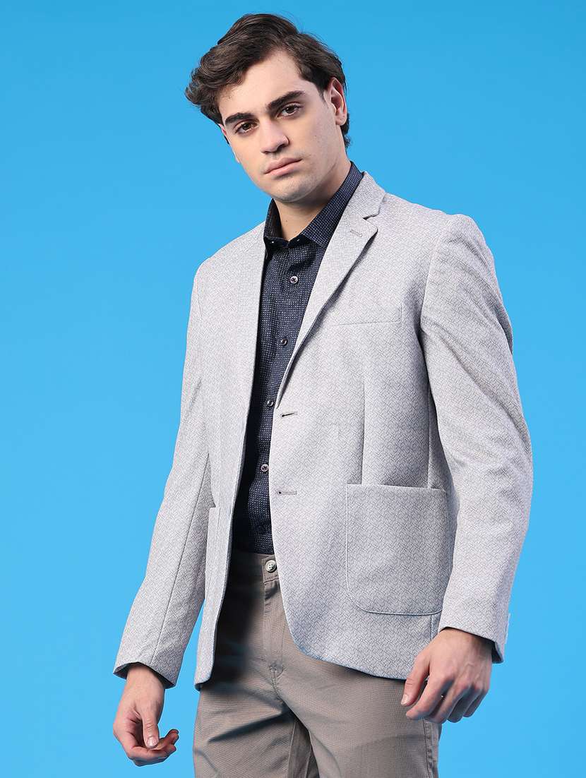 men long sleeve single breasted casual blazer - 21979644 -  Standard Image - 3