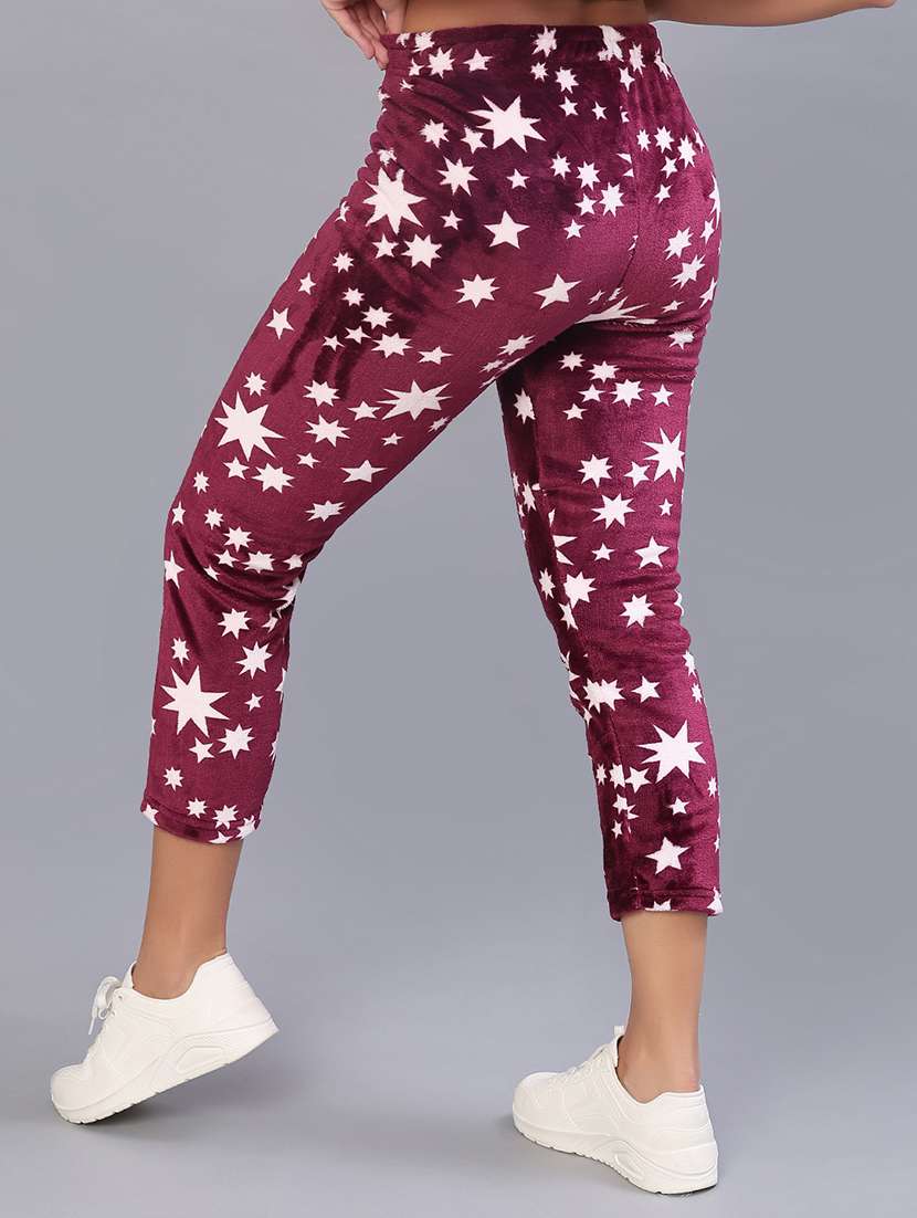 women printed mid rise winter wear pyjama - 21979676 -  Standard Image - 3