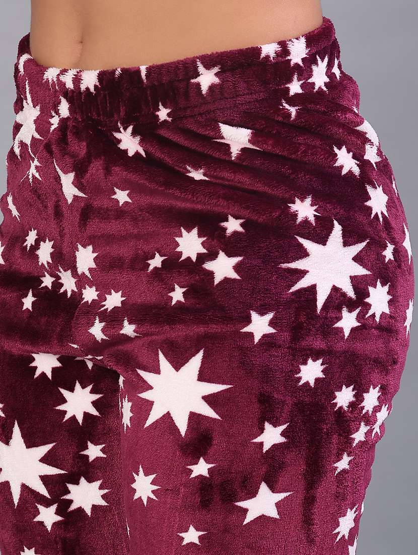 women printed mid rise winter wear pyjama - 21979676 -  Standard Image - 5