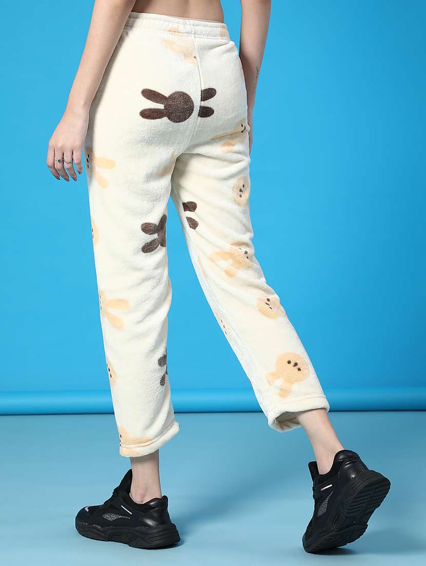 women printed mid rise winter wear pyjama - 21979677 -  Standard Image - 3