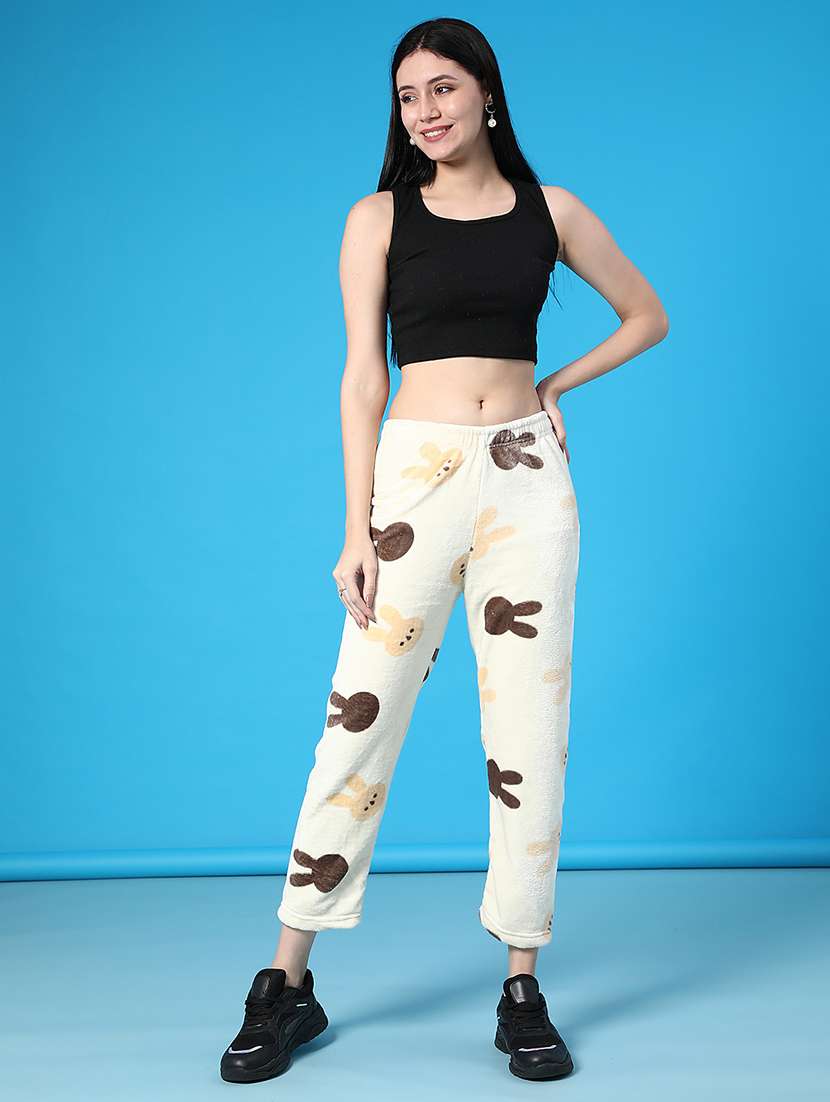 women printed mid rise winter wear pyjama - 21979677 -  Standard Image - 5