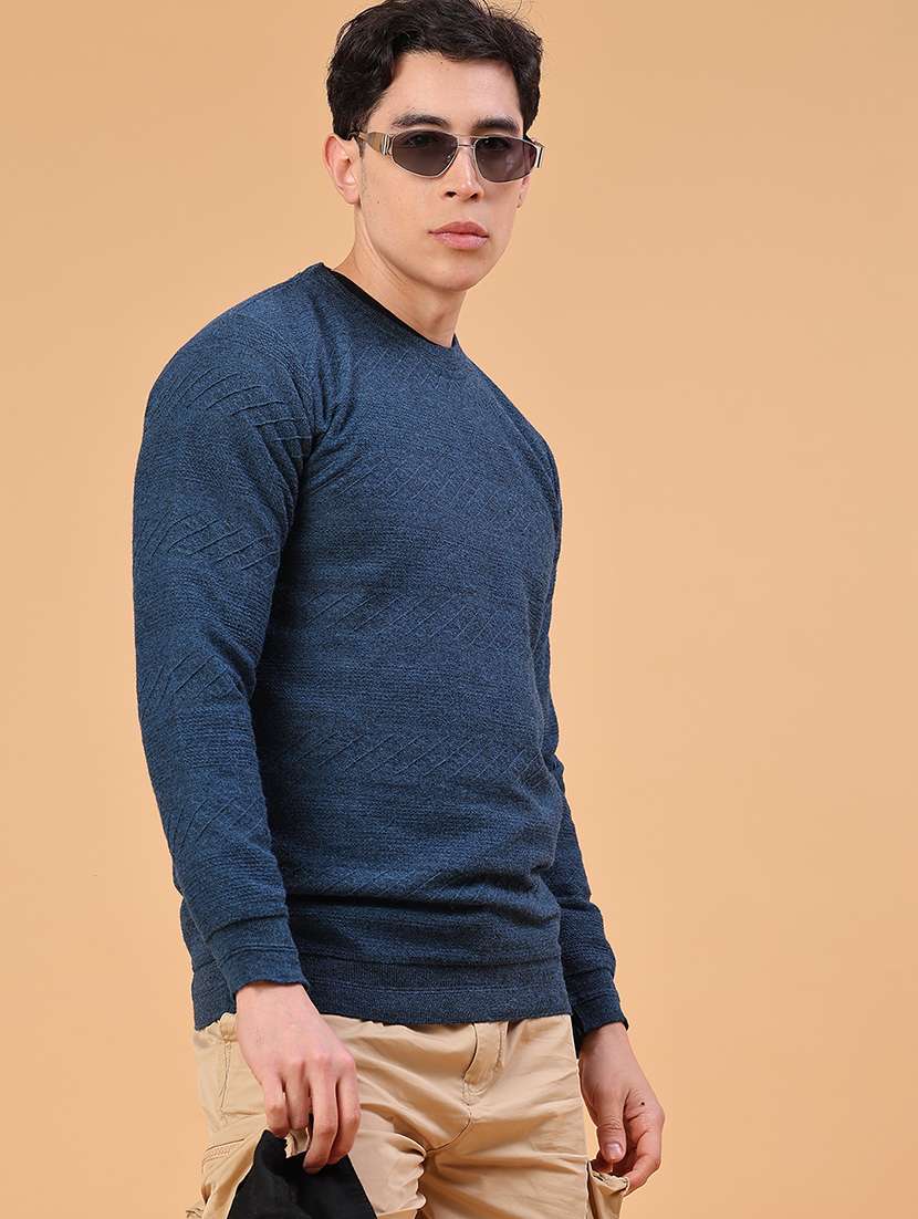 men self designed long sleeve pullover