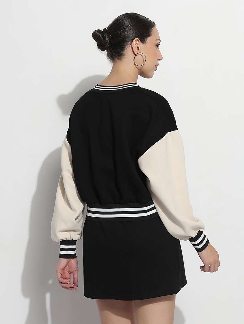 women printed crop jacket and skirt co-ord set - 21979727 -  Standard Image - 3