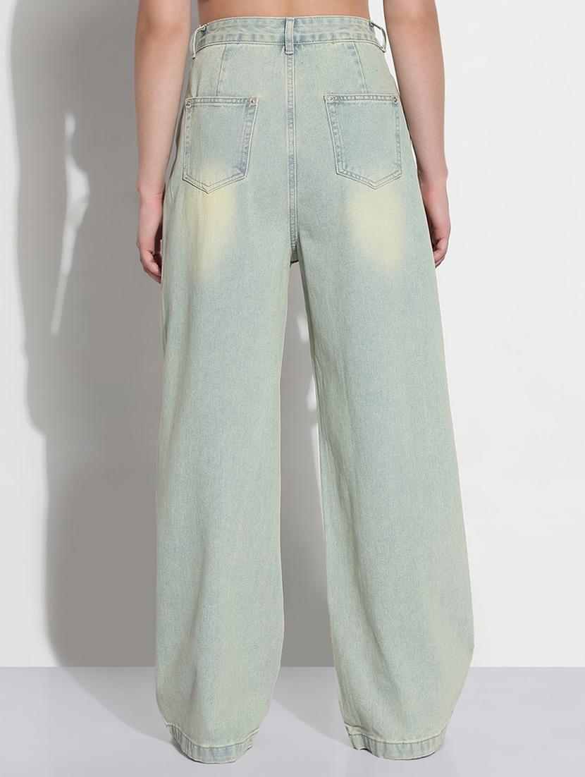 women distressed high rise baggy jeans - 21979730 - Standard Image - 3