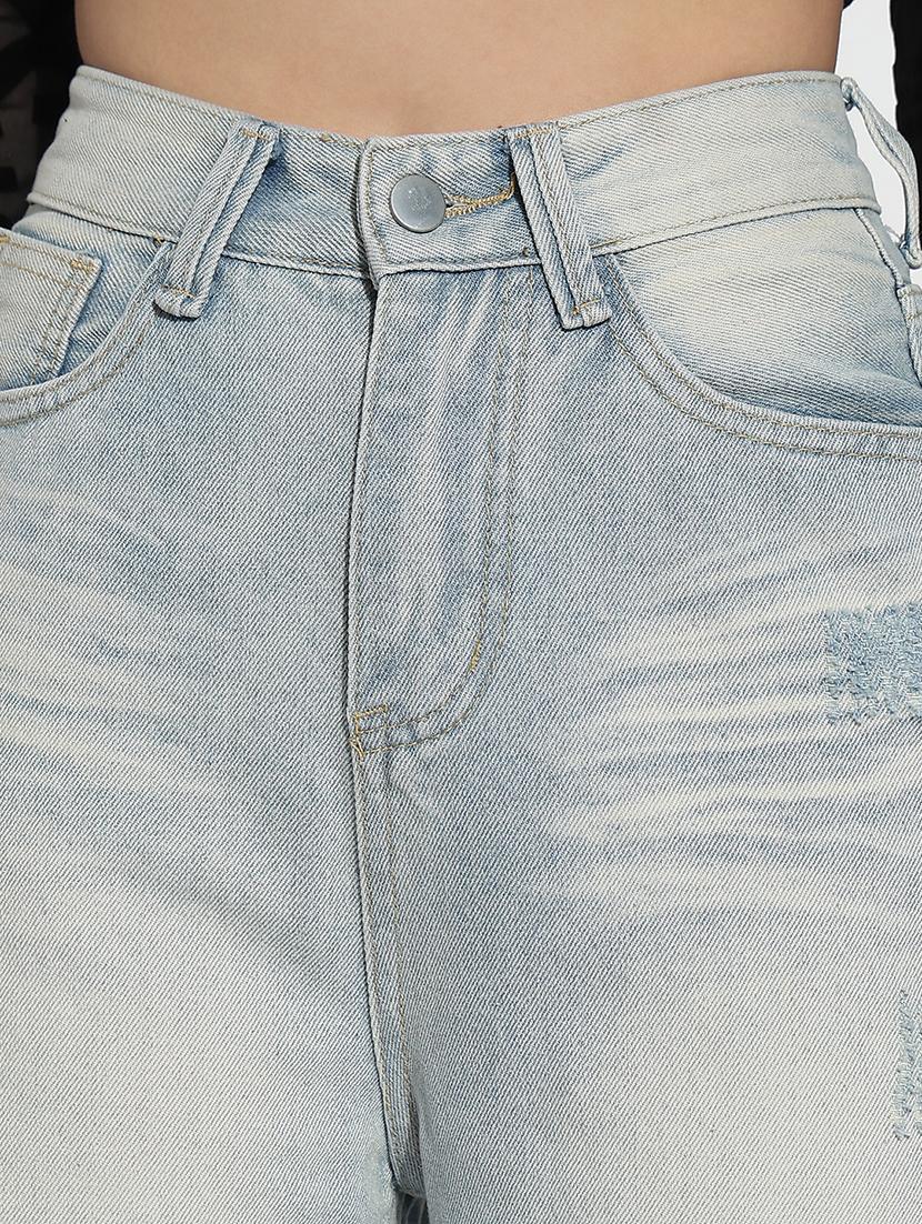 women distressed high rise baggy jean - 21979734 - Standard Image - 5