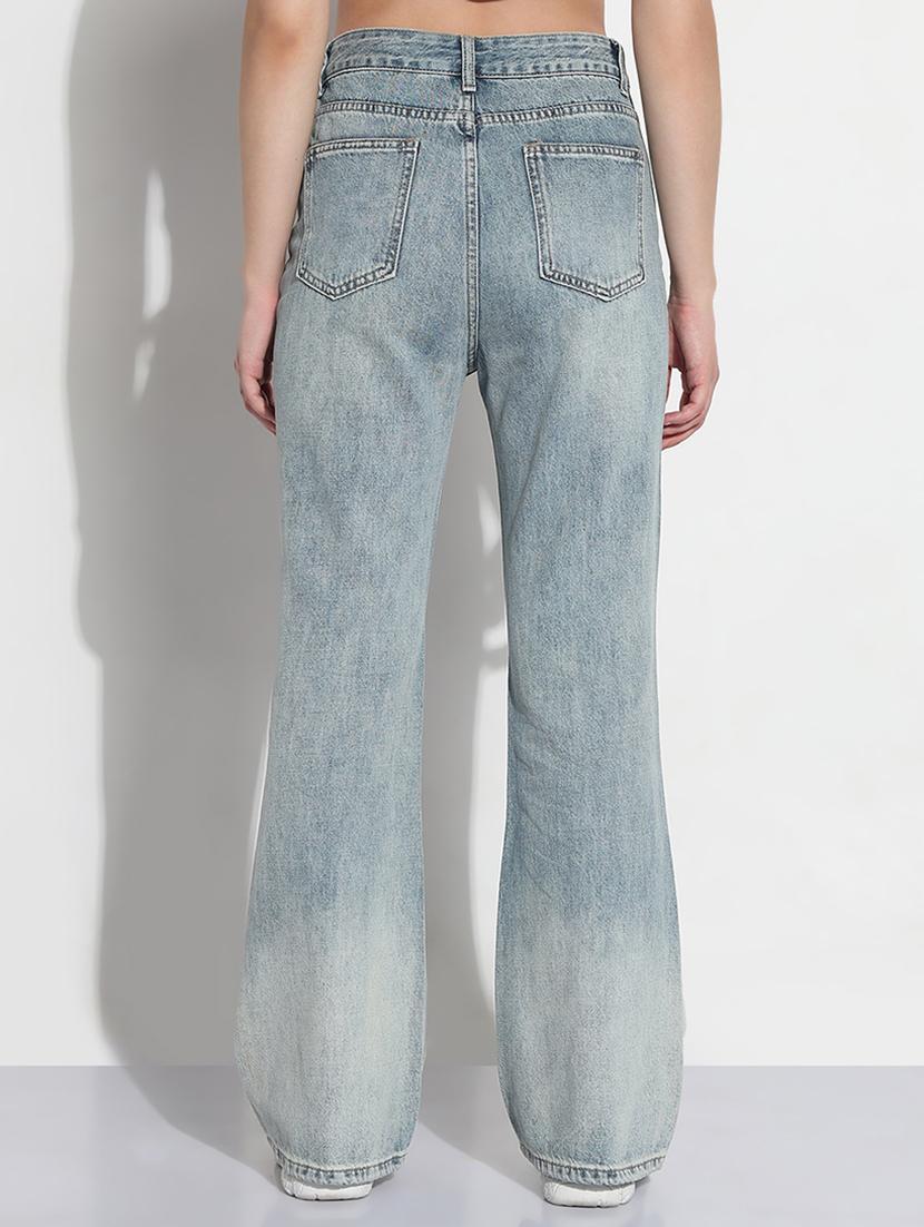 women solid high rise bootcut jean - 21979735 - Standard Image - 3