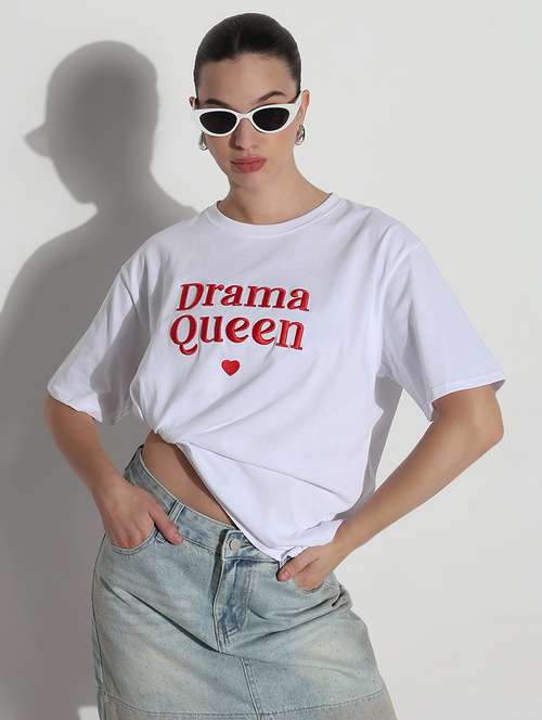 women printed short sleeve oversized t-shirt - 21979758 -  Standard Image - 0