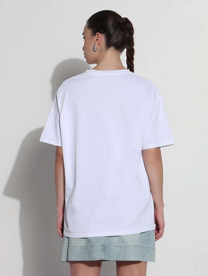 women printed short sleeve oversized t-shirt - 21979758 -  Standard Image - 3