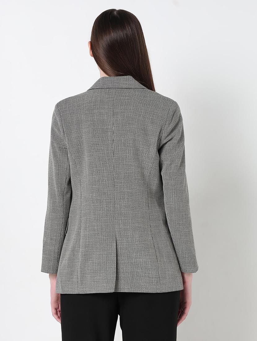 women self designed long sleeve double breasted blazer - 21979767 - Standard Image - 3