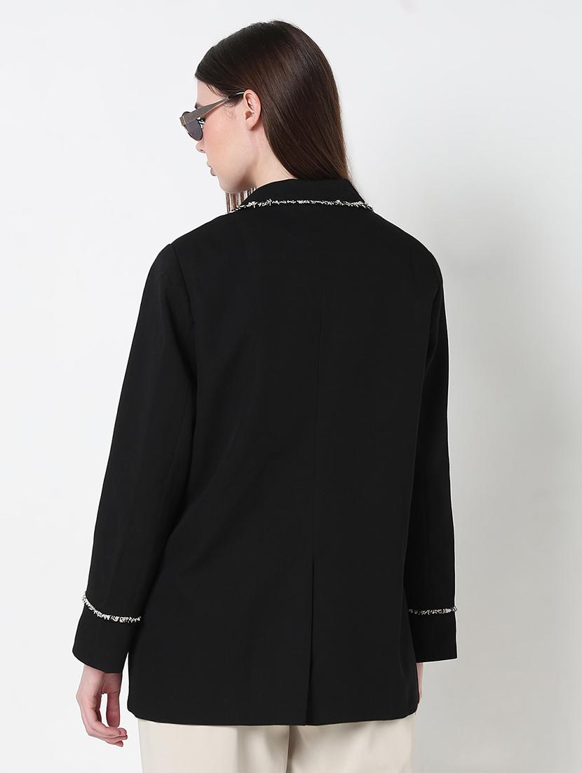 women solid long sleeve double breasted blazer - 21979768 - Standard Image - 3