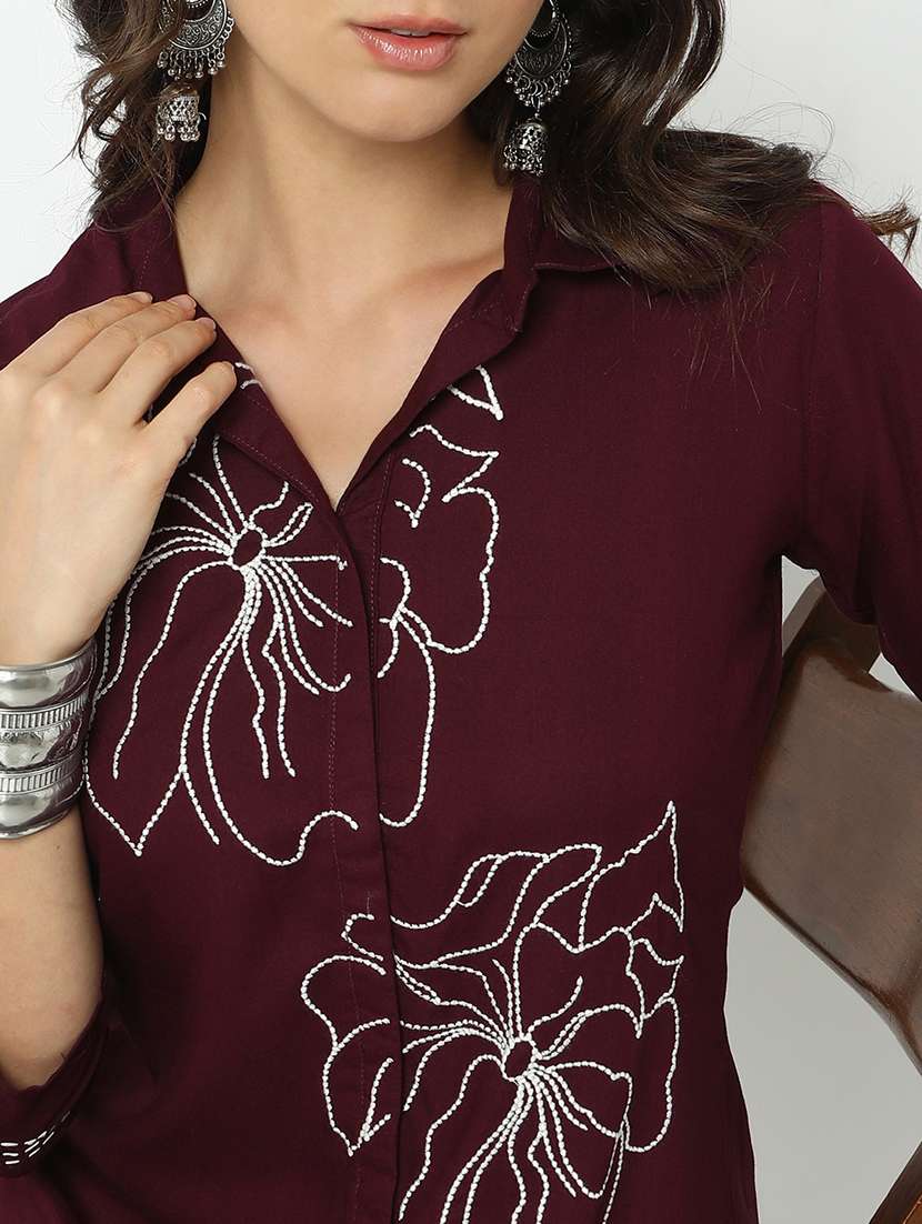 women floral three quarter sleeve ethnic co-ord set - 21979779 -  Standard Image - 5