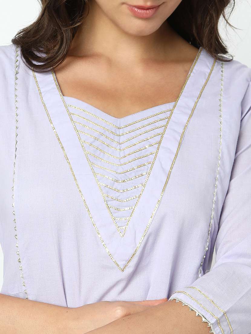 women three quarter sleeve kurta palazzo with dupatta set - 21979783 -  Standard Image - 5