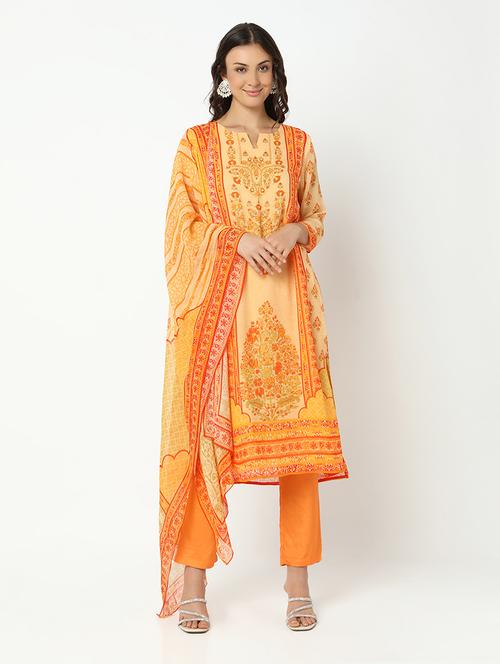 women three quarter sleeve kurta pant with dupatta set - 21979797 -  Standard Image - 0