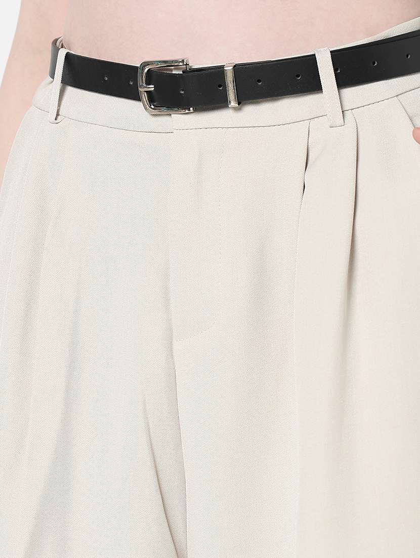 women solid high rise pleated korean pants  - 21979802 -  Standard Image - 5